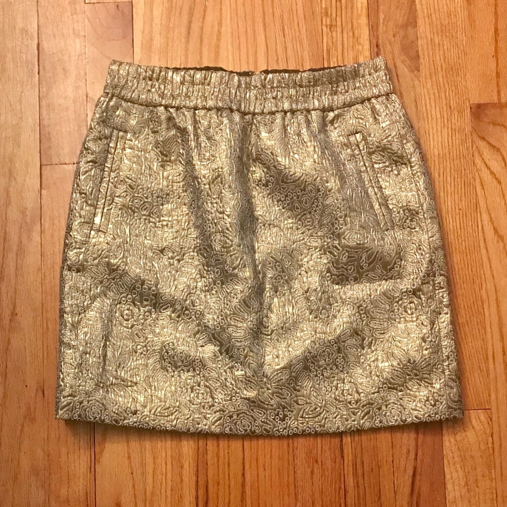 LOFT Gold Party Skirt